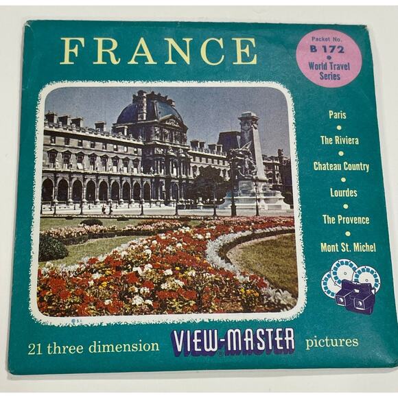 View-Master B172, France, World Travel Series, S4 Packaging, 3 Reel Set - Picture 1 of 9